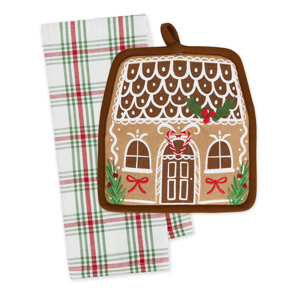 Gingerbread House Potholder Gift Set