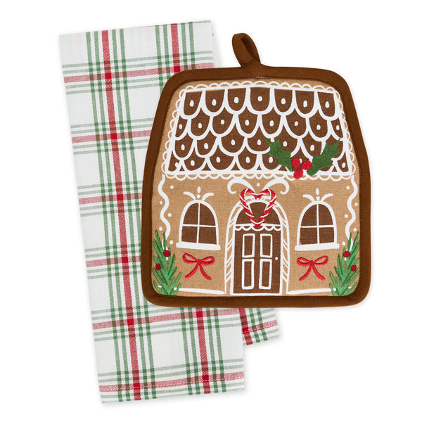 Gingerbread House Potholder Gift Set