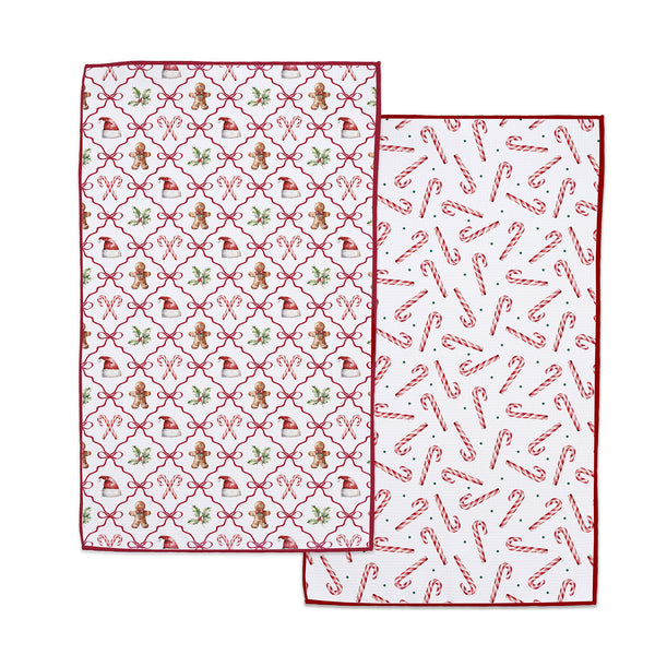 Christmas Bows Printed Microfiber Dishtowel