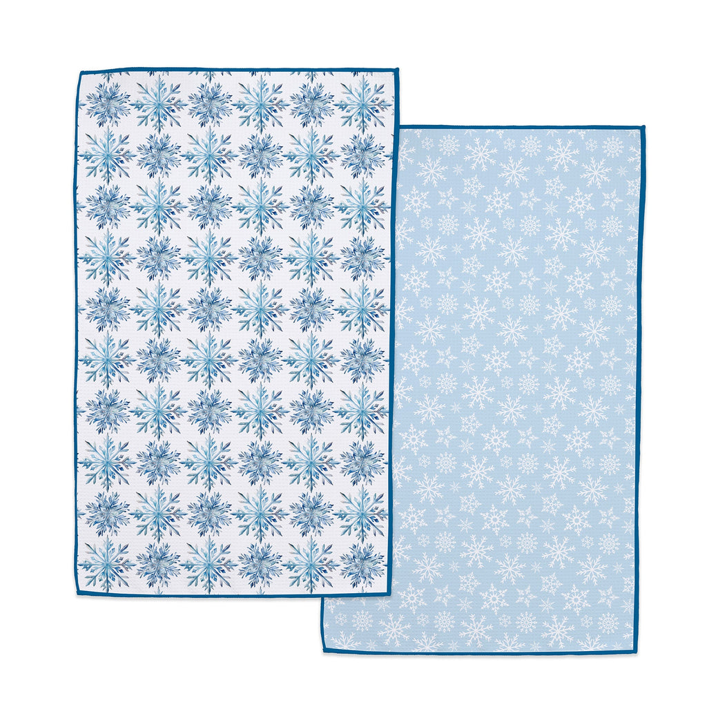 Crystal Snowflakes Printed Microfiber Dishtowel