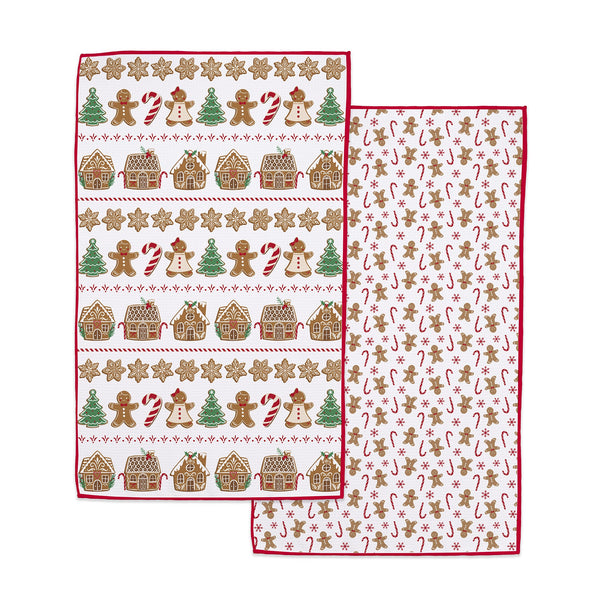 Gingerbread Printed Microfiber Dishtowel