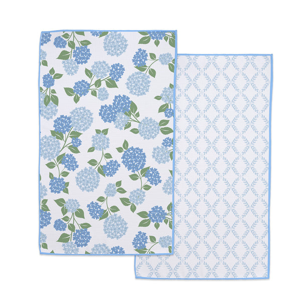 Hydrangea Printed Microfiber Dishtowel