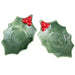 Holly Ceramic Tealight Holder Set of 2