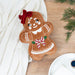 Gingerbread Girl Embellished Pillow