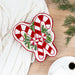 Candy Canes Embellished Pillow