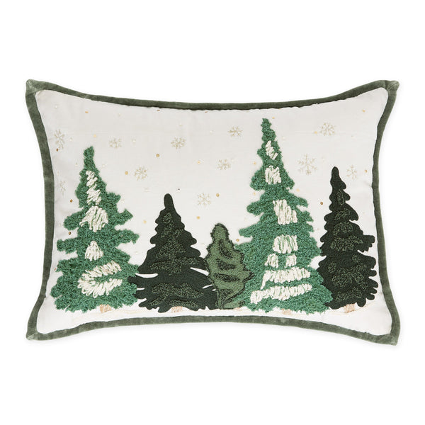 Winter Woods Embellished Pillow