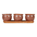 Brown Round Planter Set of 3