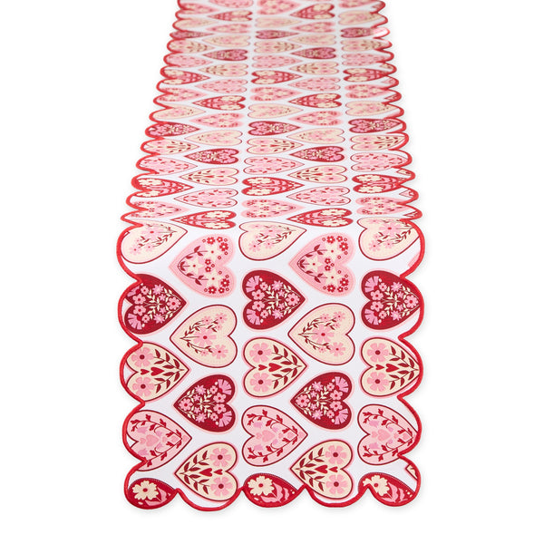 Heritage Hearts Printed Table Runner