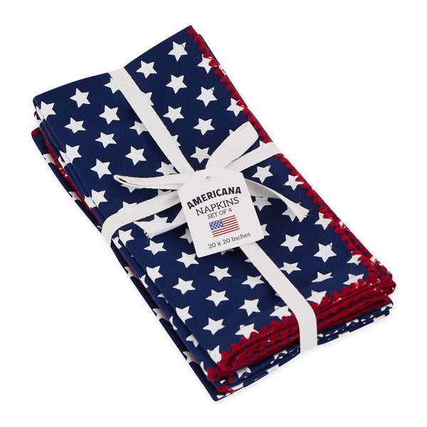 Stars Printed Napkin Set of 4