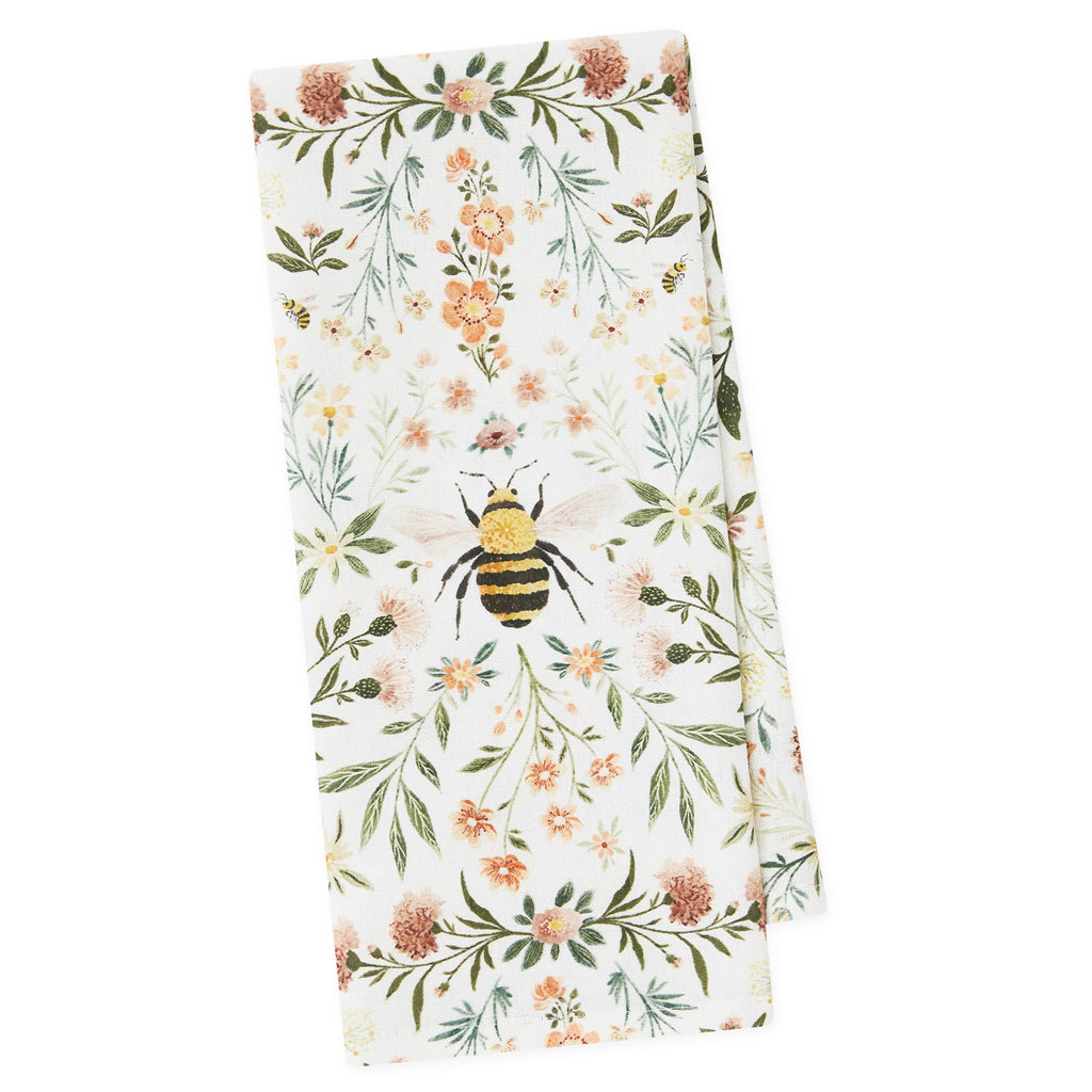 Honey Bee Meadow Printed Dishtowel