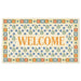 Folk Flowers Welcome Doormat