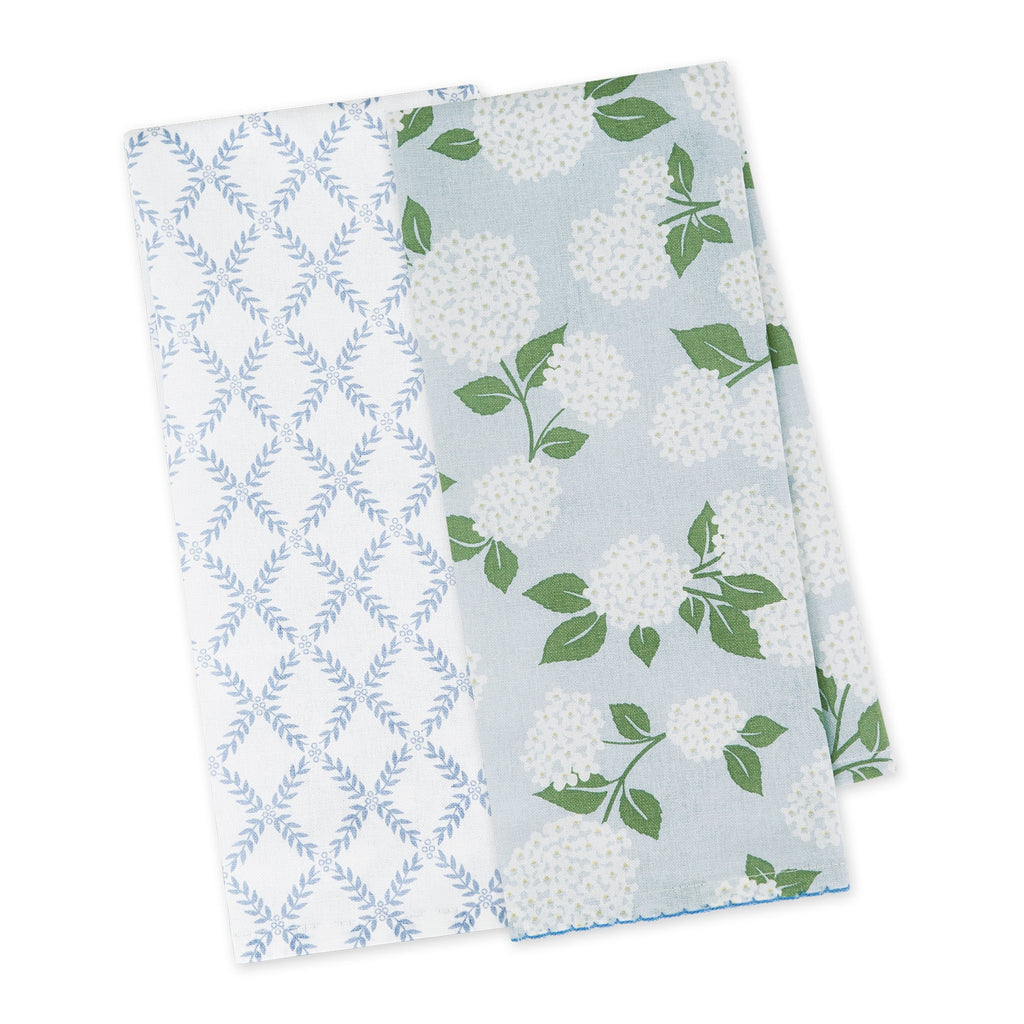 Hydrangea Garden Dishtowel Set of 2