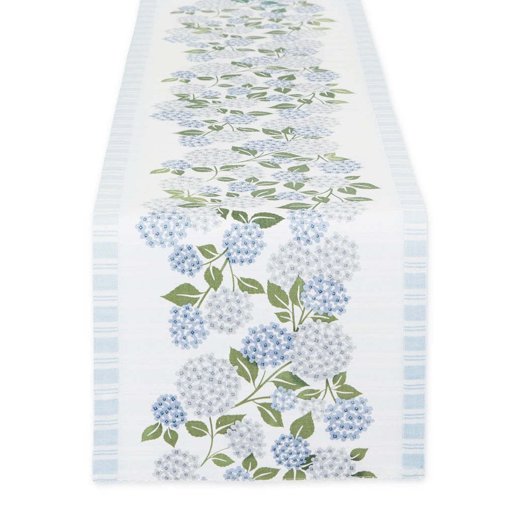 Hydrangea Hedgerow Printed Table Runner