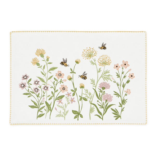 Spring Wildflowers Embellished Placemat 