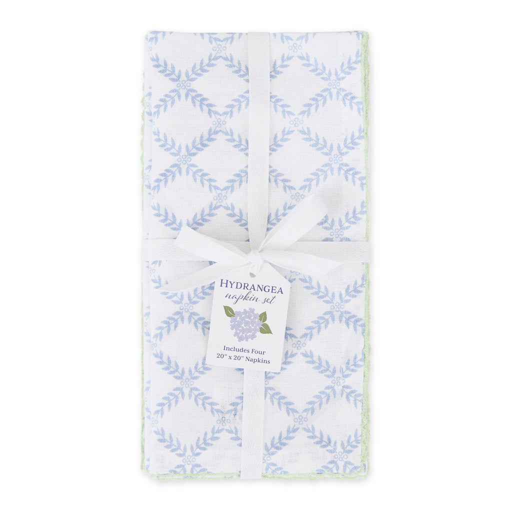Blue Trellis Printed Napkin Set of 4