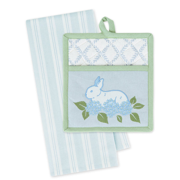 Bunny Garden Potholder Gift Set