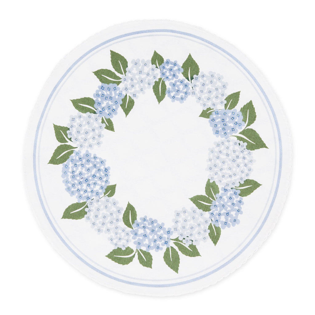 Hydrangea Wreath Printed Placemat
