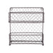 2 Tier Chicken Wire Spice Rack- Rustic Finish