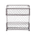 2 Tier Chicken Wire Spice Rack- Rustic Finish