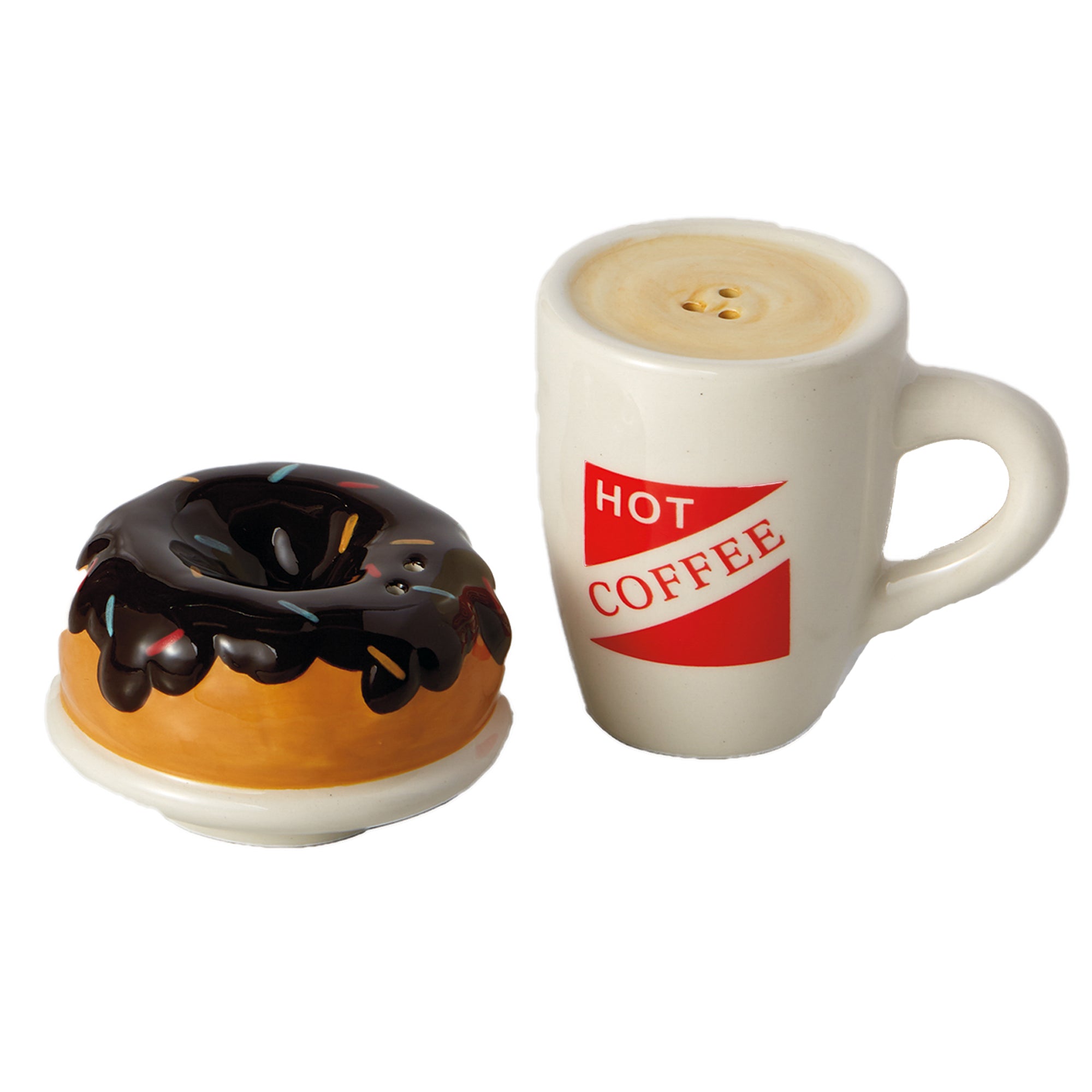 Wholesale Coffee & Doughnut Ceramic Salt & Pepper Shakers – DII