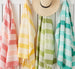 Aqua Stripe Fouta Towel/Throw