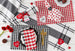 Love & Xoxo Checkers Embellished Placemats Mixed Dozen