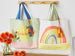 Let Your Light Shine Rainbow Printed Tote