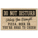 Pizza, Beer & Cheer Doormat