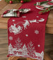 Santas Sleigh Embroidered Table Runner - 14 X 70"