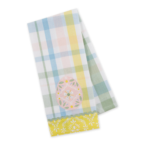 Easter Egg Embellished Dishtowel