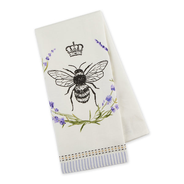 Royal Bee Embellished Dishtowel