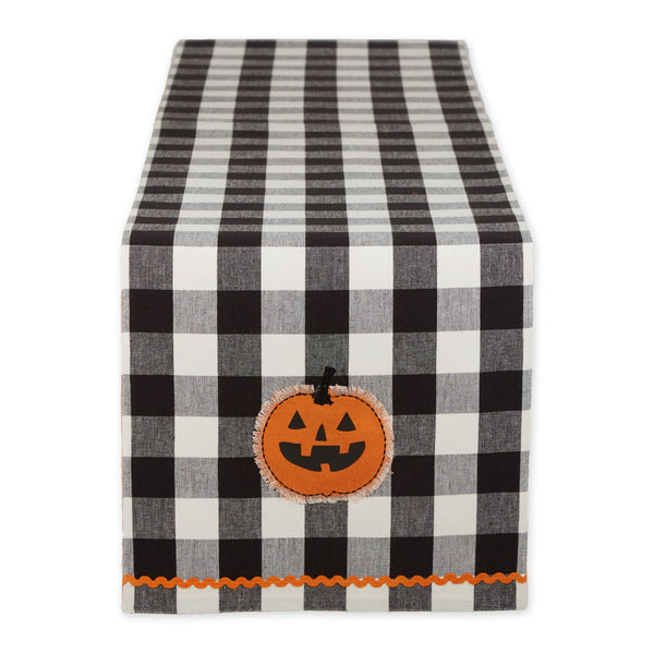 Jack O Lantern Buffalo Check Table Runner