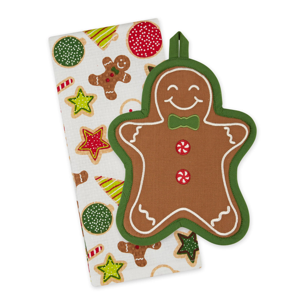 Jolly Gingerbread Man Potholder Gift Set