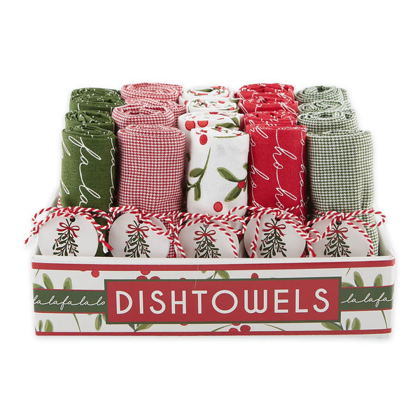 Under The Mistletoe Assorted Dishtowels- Pdq