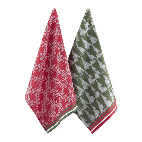 Design Imports Jolly Santa Potholder and Towel Gift Set 3-pack