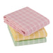 Spring Windowpane Plaid Heavyweight Dishtowel Set of 3