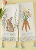 Hello Spring Carrots Embellished Dishtowel