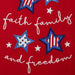 Faith Family Freedom Embellished Dishtowel