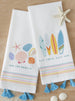 Surf & Sea Embellished Dishtowels Mixed Dozen