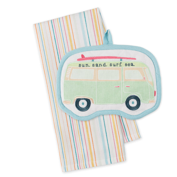 Beach Bus Potholder Gift Set