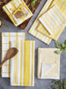 Yarrow Yellow Windowpane Plaid Dishtowel