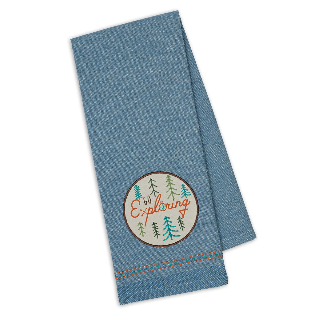 Go Exploring Embellished Dishtowel - DII Design Imports