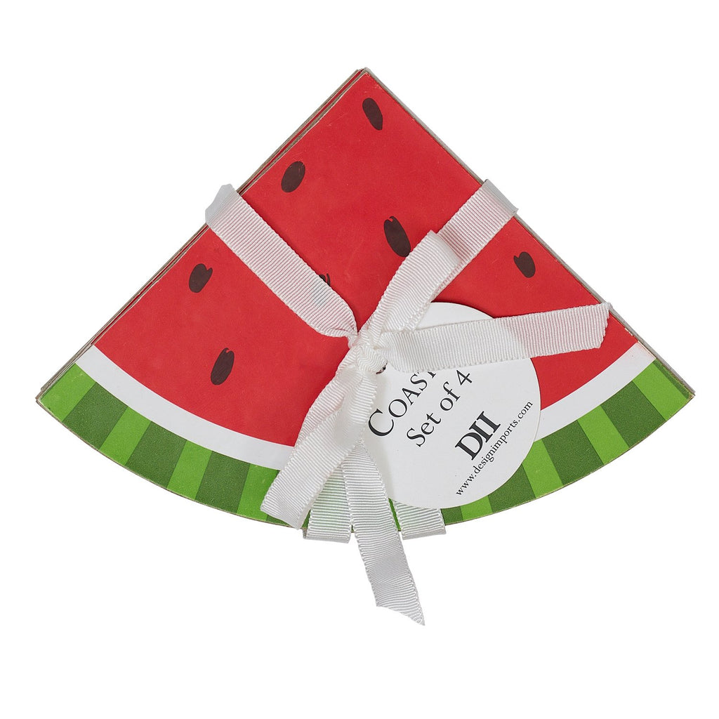 Watermelon Slices Printed Coasters - DII Design Imports