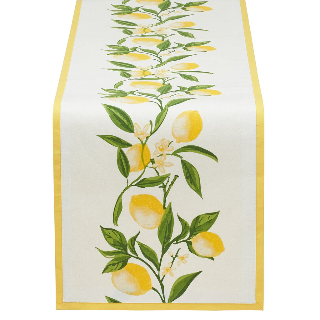 Lemon Bliss Printed Table Runner - DII Design Imports