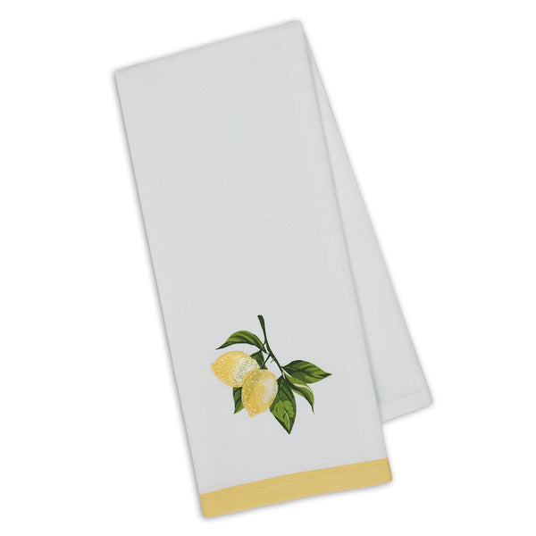 Lemon Branch Embellished Dishtowel - DII Design Imports