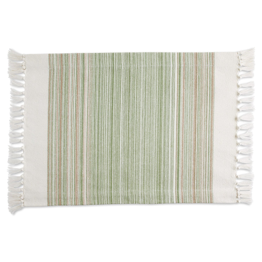 Thyme Striped Fringe Placemat - DII Design Imports