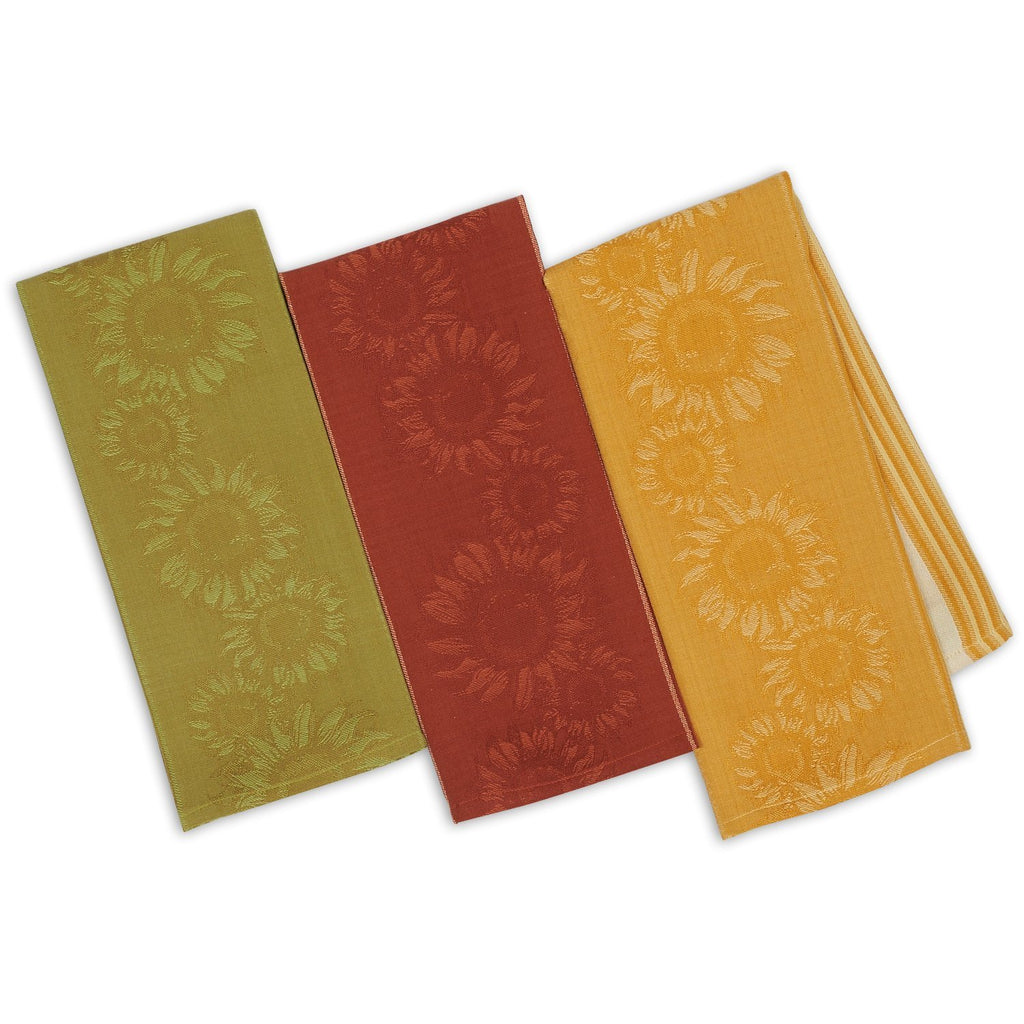 Sunflower Vine Jacquard Dishtowels - DII Design Imports