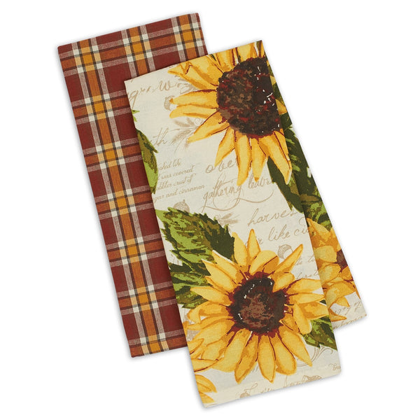 Rustic Sunflower Dishtowel Set of 2 - DII Design Imports
