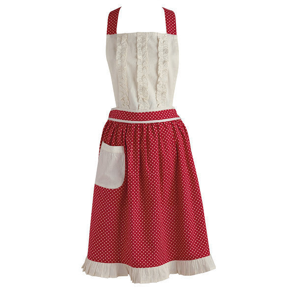 Red Polka Dot Vintage Apron - DII Design Imports