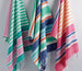 Beachy Aqua Stripes Fouta Towel - Small - DII Design Imports